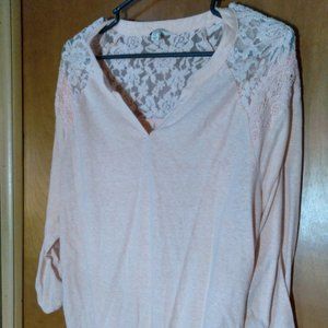 baby pink lace blouse